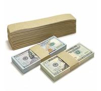 VEOIRXU 200 Piezas Bandas de Dinero Autoadhesivas Envolturas de Billetes Cinta Adhesiva para Billetes en Blanco para Etiquetar Organización de Billetes y Gestión de Dinero 192 x 29 mm