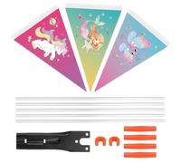 VEOIRXU 3 Piezas Banderín de Bicicleta Mariposa Unicornio Sirena Banderín de Bicicleta para Niños Banderín de Seguridad para Bicicleta Ajustable para Banderín de Seguridad Bandera para Bicicleta