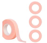 VEOIRXU 3 Piezas Cinta cosmética, Cinta de Tela Transpirable, Cinta Cosmética de Sombras Precisa, Accesorio de Maquillaje para Maquillaje de Ojos, Cejas y Extensiones de Pestañas, 1,25 cm x 9 m(Rosa)