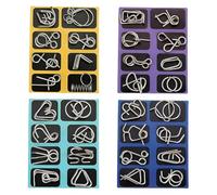 VEOIRXU 32 Piezas Rompecabezas de Metal Ingenio Classic Mini IQ Puzzle Juegos de Ingenio para Adultos Juegos de Paciencia Juegos de Inteligencia Rompecabezas IQ 3D Idea de Regalo para Todas Las Edades