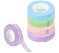 VEOIRXU 4 Piezas Cinta cosmética, Cinta de Tela Transpirable, Cinta Cosmética de Sombras Precisa, Accesorio de Maquillaje para Maquillaje de Ojos, Cejas y Pestañas 1,25cm x 9m (Rosa+Morado+Azul+Verde)