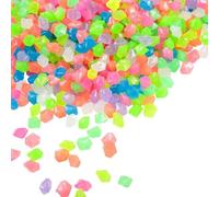 VEOIRXU 500 Piezas Cubitos de Hielo Acrílicos de colores, Diamantes de Cristal Glow in The Dark, Piedras Preciosas Decorativas, Transparentes Gemas para Decorar, Accesorios de DIY, Florero (5×7mm)