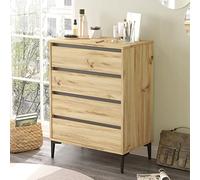 Vep Home Cómoda de 4 Cajones - Diseño Moderno y Compacto - Sistema Push to Open - Medidas 72x45x98 cm - Ideal para Dormitorio o Vestidor - Color Antracita