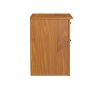 Vep Home - Mesita de Noche con 2 Cajones - 49x46x35 cm - Material de Pino Macizo - Diseño Compacto y Versátil - Ideal para Dormitorio - Color Pino Natural