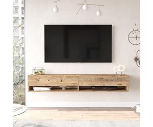Vep Home - Mueble de TV Futura FR9-A - Diseño Bajo y Moderno - Medidas 180x31x29 cm - Estructura Robusta con Sistema Minifix - Ideal para Salones Contemporáneos - Color Pino Natural