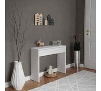 Vep Home Recibidor con cajón, Mueble de Entrada, Modelo Milo, Acabado en Blanco, Consola de Entrada