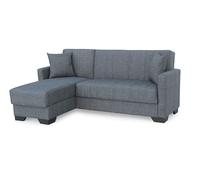 Vep Home Sofá Cama Chaise Long 215 × 84 × 60/170 cm - Color Gris - Función Cama Integrada - Diseño Compacto y Funcional para Salón