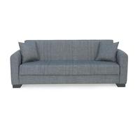 Vep Home Sofá Cama Click Clack 215 × 85 × 84 cm - Tapizado en Color Gris - Sistema de Apertura Rápida - Diseño Funcional para Salón o Habitación