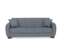 Vep Home Sofá Cama Click Clack 234 × 102 × 86 cm - Tapizado en Color Gris - Sistema de Apertura Rápida - Diseño Funcional para Salón o Habitación