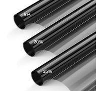 Vepagoo Lamina Solar para Ventanilla, 5% VLT - Longitud: 305 cm, Ancho: 50 cm, Tintado de Lunas, Bloquea Los Rayos UV/IR, Calor y Deslumbramiento