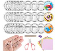 VEPEPE 30 Piezas Chapas Personalizadas sin Máquina de Botones, Acrílico Chapa Personalizada con Pasador de Seguridad, Transparente Pin Personalizado DIY 38mm para Imagen, Foto, Ropa, Escuela