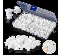 VEPEPE 500 Piezas Tapones de Plastico & Tornillos Kit, 5 & 6 8 10 12 mm Tapones para Tornillos, Tapa Blanco, Tapa Agujeros Mueble, Tapon Cubre De Goma Blanco