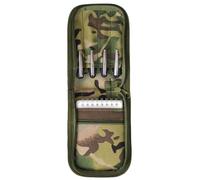 VEPKOIT Green Military Notebook Cover, 3" x 5" Top Spiral with Zippered Organizer, Small All Weather Pocket for A7 Folder - Multi