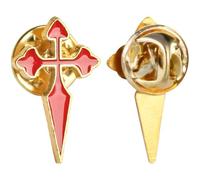vepoty 2 Piezas De Insignias del De Santiago, Pin De Solapa con Cruz Cristiana, Pin De Esmalte con Fe Cristiana para Chaqueta, Sombrero, Bolso, Accesorios De Ropa