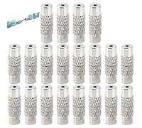 vepoty Cierres giratorios de Tornillo de latón, 20 Piezas, Conectores de Cierre de Tornillo de Pulsera, Extensor de Cierre de Tornillo de Barril para fabricación de Joyas