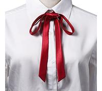 vepoty Cinturón de Bufanda de satén Bufanda Larga y Estrecha Corbata Vintage Elegante Nudo de Cinta Color sólido Pajarita de satén para Mujeres GIRS