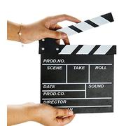 vepoty Directores de Cine Clapboard Profesional Vintage Escena de acción Clapperboard Video Movie Film Clap Board