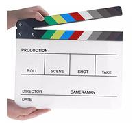 vepoty Directores de Cine Clapboard Profesional Vintage Escena de acción Clapperboard Video Movie Film Clap Board