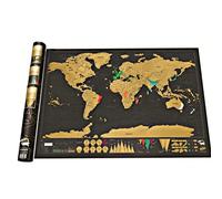 vepoty Mapa del Mundo para rascar, Mapa de Viaje Internacional, Bandera borrable, Mapa del Mundo, póster de Pared, Mapa de alfiler para decoración del hogar