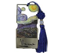 vepoty Marcapáginas de Metal Van Gogh, Carpeta de páginas de Pintura artística, marcapáginas, Clip de página estético para Regalo de Marcador de Lectura de Libros