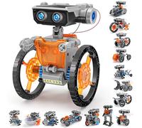 VEPOWER Kit Solar Robot, Technic 15 en 1 Robot Juguetes Niños, Stem Kit de Montaje Robótico Accionamiento Dual Solar y de Batería,Regalo Niño 8 9 10 11 12 Años (212 Piezas)