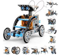 VEPOWER Solar Robots para Niños, 12 en 1 Stem Kit de Montaje Robótico Accionamiento Dual Solar y de Batería, Kits de Experimentos de Bricolaje para 8 a 13 Años(190 Piezas)