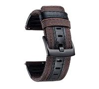 Ver bandas Classic Canvas Fabric con genuino cuero híbrido correas de reloj pulsera de repuesto con hebilla negra 18/20/22 mm, 22mm, A