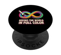 Ver el Mundo en Conciencia de la neurodiversidad a Todo Color PopSockets PopGrip Adhesivo