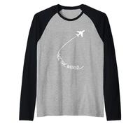 Ver el Mundo Minimal Travel Lover Diseño de Cita de Vacaciones Camiseta Manga Raglan