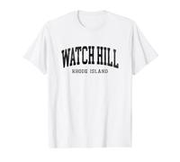 Ver Hill Rhode Island Travel Camiseta gráfica económica, Hombre, Blanco, M