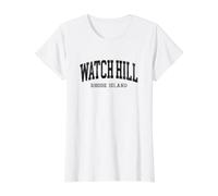 Ver Hill Rhode Island Travel Camiseta gráfica económica, Mujer, Blanco, L