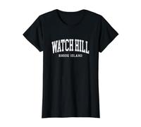 Ver Hill Rhode Island Travel Camiseta gráfica económica, Mujer, Negro, XL