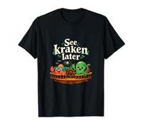 Ver Kraken más Tarde Lindo Cangrejo Pirata Juego de Palabras gráfico Camiseta