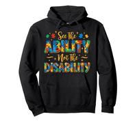 Ver la Capacidad no discapacidad Conciencia del Autismo Autista Sudadera con Capucha