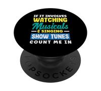 Ver musicales cantar melodías Amante musical PopSockets PopGrip Adhesivo