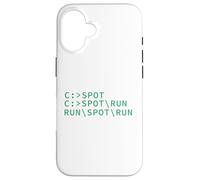 Ver Spot Run DOS Geek Código de programación de computadoras Meme divertido Carcasa para iPhone 16