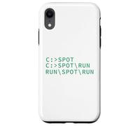 Ver Spot Run DOS Geek Código de programación de computadoras Meme divertido Carcasa para iPhone XR