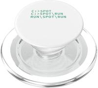 Ver Spot Run DOS Geek Código de programación de computadoras Meme divertido PopSockets PopGrip para MagSafe