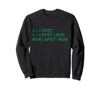 Ver Spot Run DOS Geek Código de programación de computadoras Meme divertido Sudadera