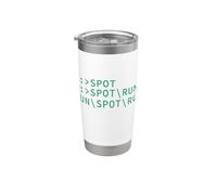 Ver Spot Run DOS G digo de programación de computadoras Meme divertido Vaso térmico de acero inoxidable de doble pared