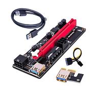 VER009 USB 3.0 PCI-E Riser Ver 009S Express 1X 4X 8X 16x Extender Riser Tarjeta adaptadora SATA 15pin a 6 Pin Cable de alimentación (Color : Black 60CM)