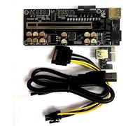 VER018 PRO PCI-E Riser Card USB 3.0 Cable 018 PCI Express 1X una 16X Extender Adaptador PCIe para BTC Mining (Negro)