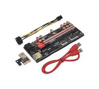 VER018 PRO PCI-E Riser Card USB 3.0 Cable 018 PCI Express 1X una 16X Extender Adaptador PCIe para BTC Mining (Rojo)