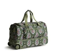 Vera Bradley Adair - Maleta de Lona con Ruedas de poliéster Ripstop para Mujer, Kew Gardens Green, Talla única, Ripstop Adair - Bolsa con Ruedas