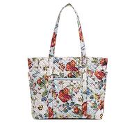 Vera Bradley Bolsa de algodón Deluxe Vera, Sea Air Floral - Algodón reciclado, Talla única