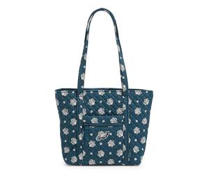 Vera Bradley Bolsa de algodón NFL pequeña Vera, Philadelphia Eagles sobre bandana verde/negra, Philadelphia Eagles sobre bandana verde/negra