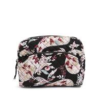 Vera Bradley Bolsa de Maquillaje Grande de algodón para Mujer, tamaño estándar, Paisley botánica, Talla única, Bolsa organizadora de Maquillaje Grande de algodón