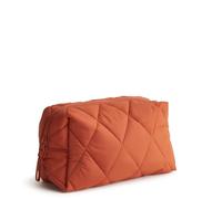 Vera Bradley Bolsa de Maquillaje Grande de Nailon para Mujer, Arcilla de alfarero, Talla única, Cosmético Grande de Nailon