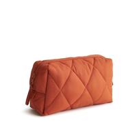 Vera Bradley Bolsa de Maquillaje Mediana de Nailon para Mujer, Arcilla de alfarero, Talla única, Cosmético Mediano de Nailon