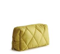 Vera Bradley Bolsa de Maquillaje Mediana de Nailon para Mujer, De Oliva De Oro, Talla única, Cosmético Mediano de Nailon para Mujer